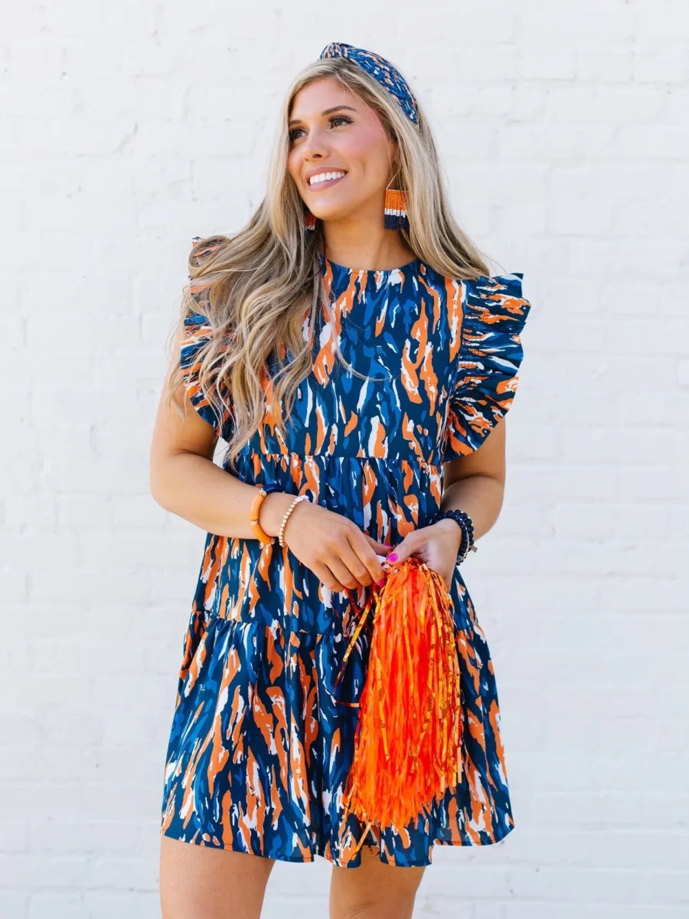 Michelle McDowell Tiger Tail Navy Everly Dress